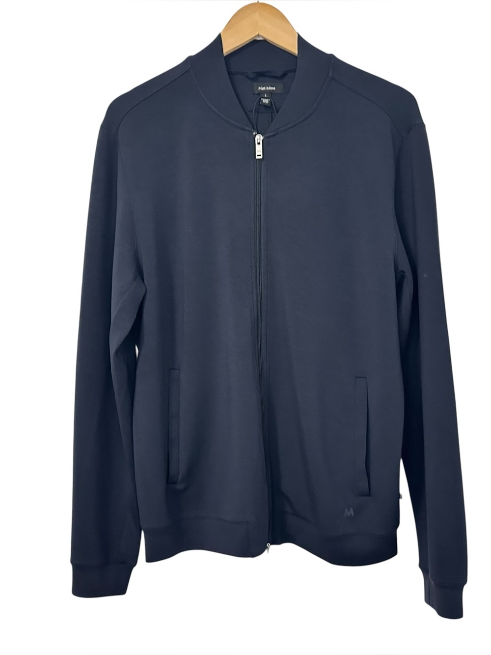 Matinique Mens Full Zip Jacket Size Large Blue Pockets Casual